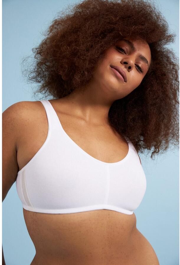 Naturana Soft-bh Cotton verstelbare bandjes elastisch comfortabel basic katoenmix (1-delig)