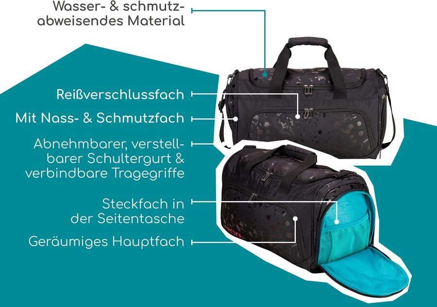 Neoxx Sporttas Move Splash Black gedeeltelijk van gerecycled materiaal - Foto 5