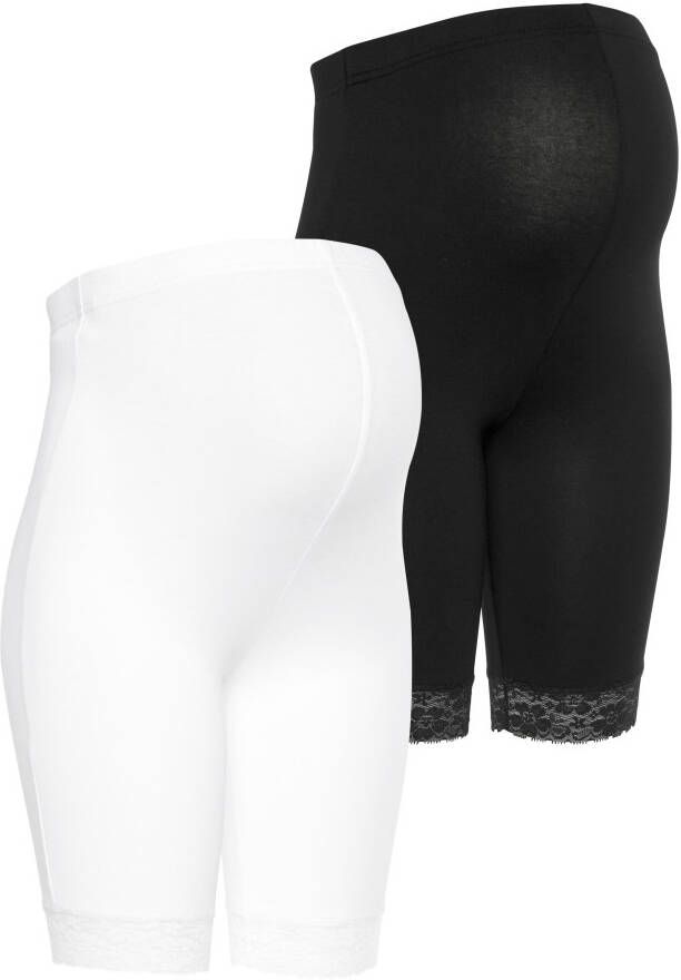 Neun Monate Zwangerschapslegging 2-pack fietsbroek voor zwangerschap en borstvoeding (2-delig Set van 2)