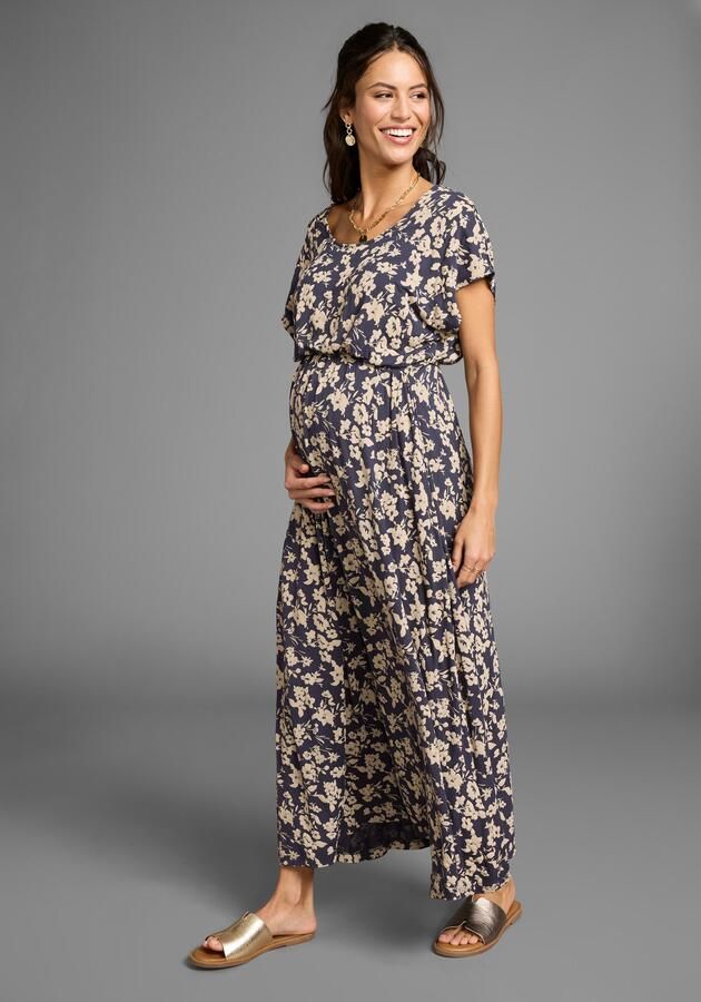 Neun Monate Positiejurk Lange zwangerschaps- en borstvoedingsjurk Jersey-jurk voor zwangerschap en borstvoeding - Foto 6