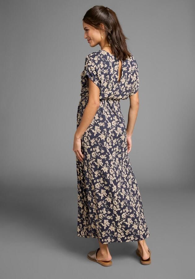 Neun Monate Positiejurk Lange zwangerschaps- en borstvoedingsjurk Jersey-jurk voor zwangerschap en borstvoeding - Foto 2