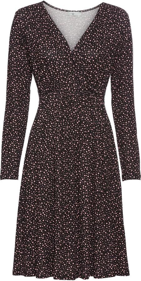 Neun Monate Positiejurk Voor zwangerschap en borstvoeding borstvoedingsjurk in vloeiende vorm en met stippenpatroon - Foto 5