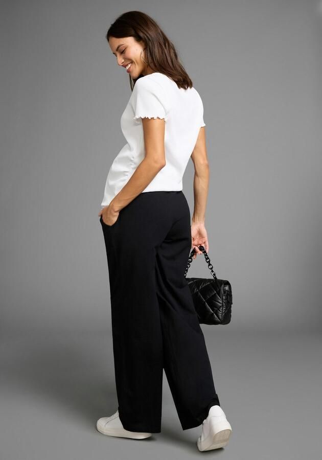 Neun Monate Zwangerschapsbroek Zachte jersey-broek Jersey-broek voor zwangerschap en borstvoeding - Foto 4