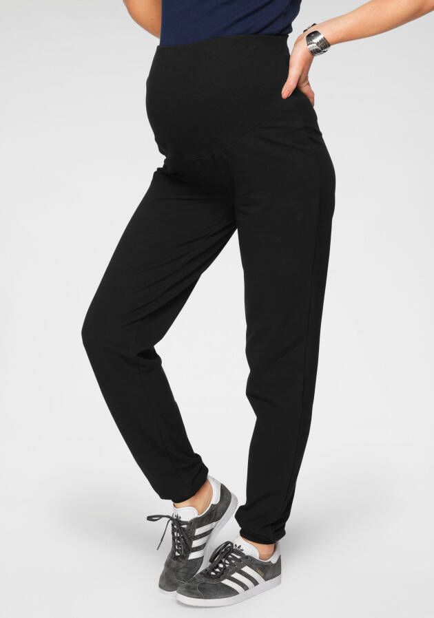 Neun Monate Zwangerschaps-sweatbroek met band met brede ribboorden