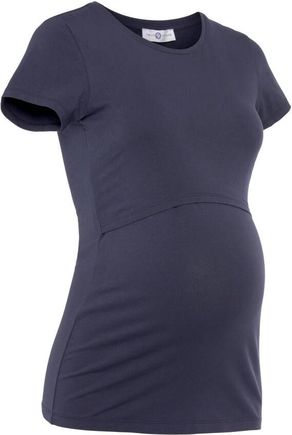 Neun Monate Zwangerschapsshirt Powered by Flashlights met praktische voedingsfunctie