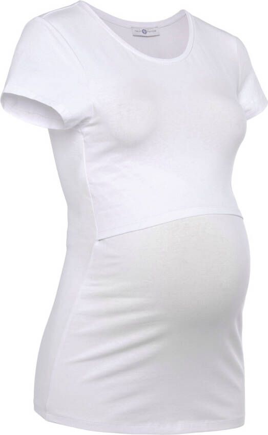 Neun Monate Zwangerschapsshirt Powered by Flashlights met praktische voedingsfunctie