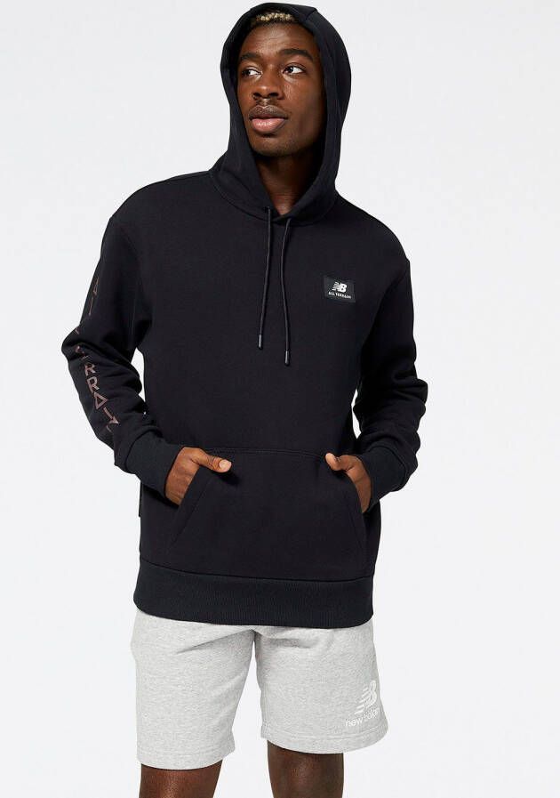 New Balance Heren Zwarte Hoodie Black Heren