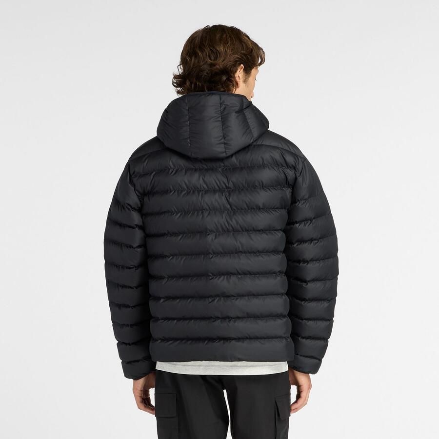 New Balance Gewatteerde jas Hooded Puffer Jacket BLACK Warm gevoerde overgangsjas en winterjas