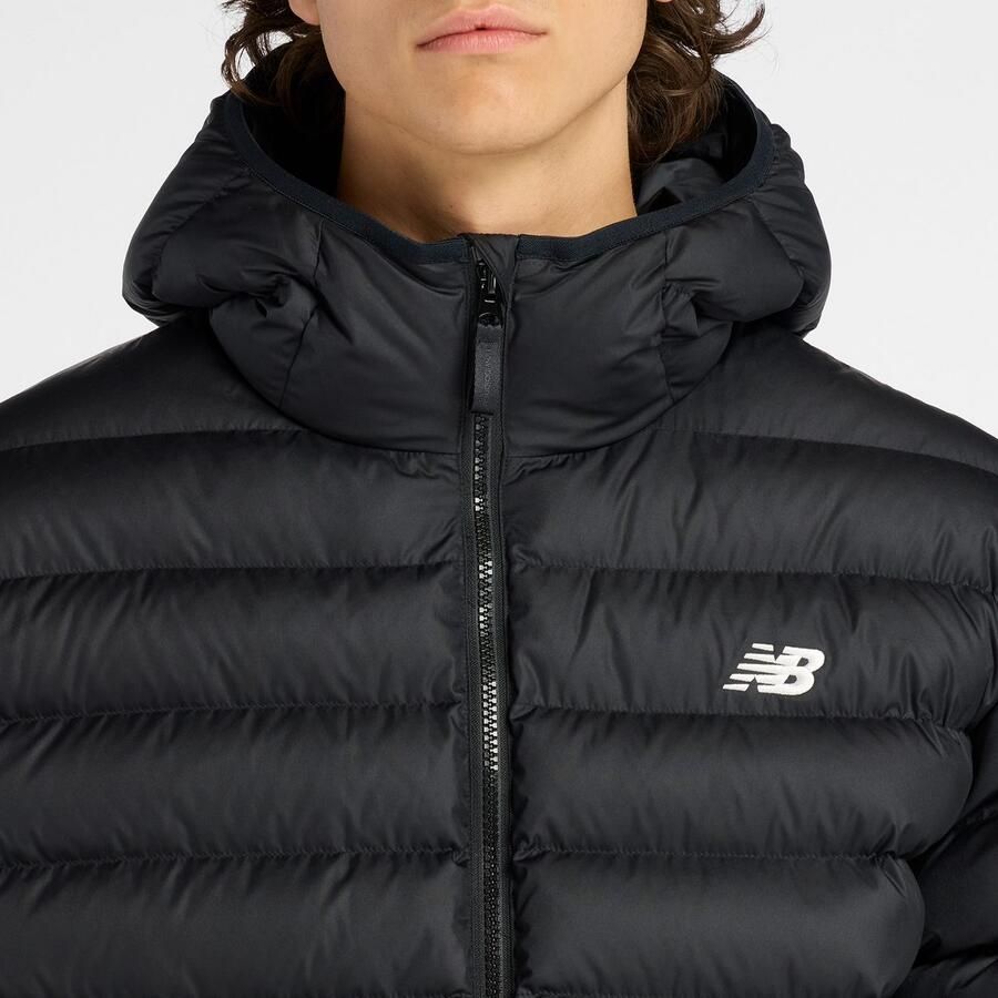 New Balance Gewatteerde jas Hooded Puffer Jacket BLACK Warm gevoerde overgangsjas en winterjas - Foto 2