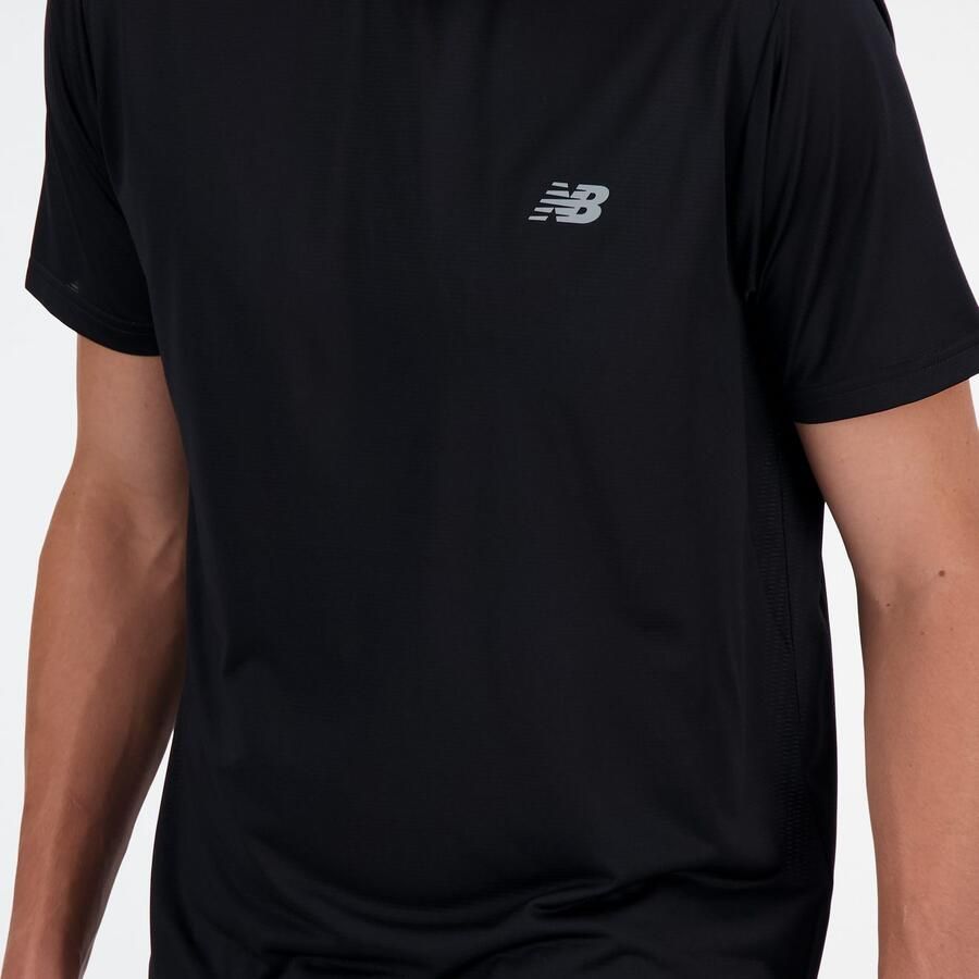 New Balance Essential Run T-Shirt Black- Heren Black
