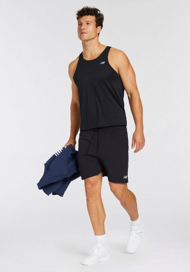 New Balance Essential Running Shorts Black- Heren Black