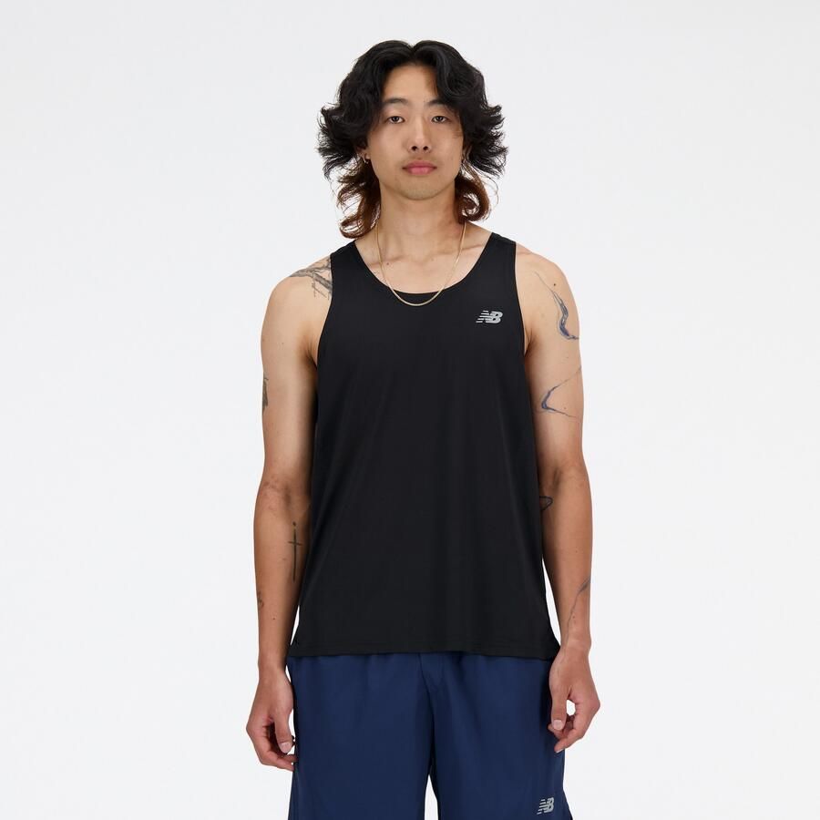 New Balance Essential Running Vest Black- Heren Black - Foto 2