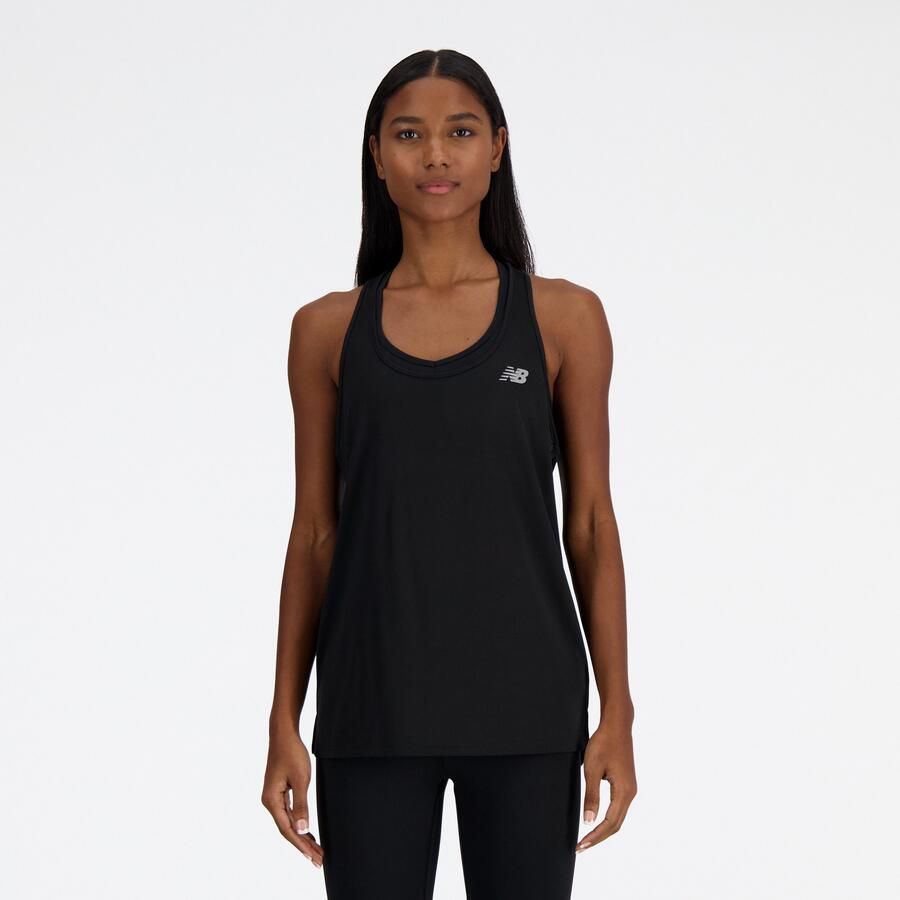 New Balance Logo Tank Top Black- Dames Black