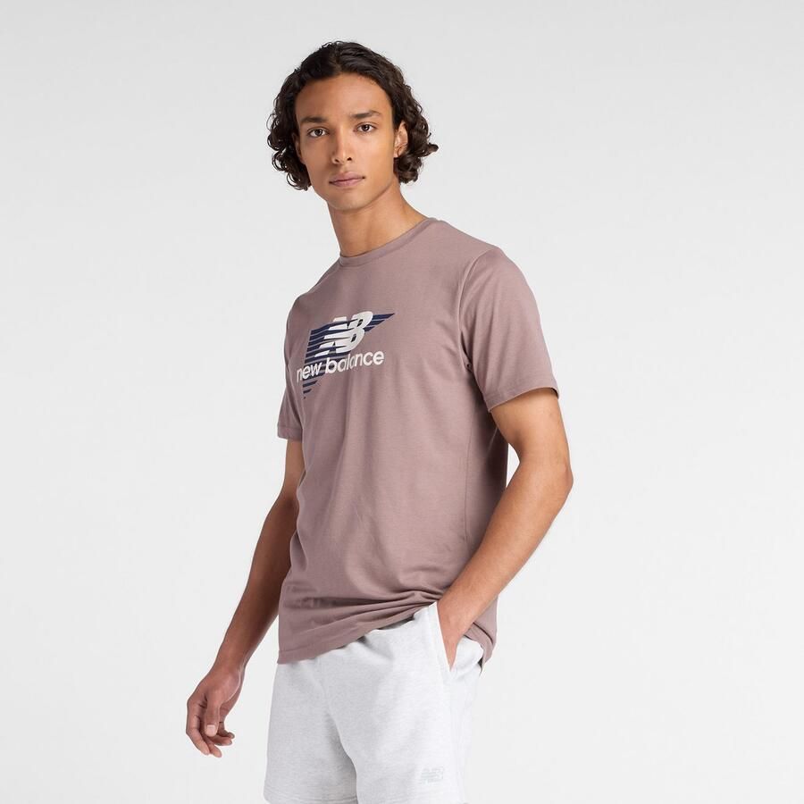 New Balance Trainingsshirt Heathertech Graphic T-Shirt 1 EARTHHADOW - Foto 9