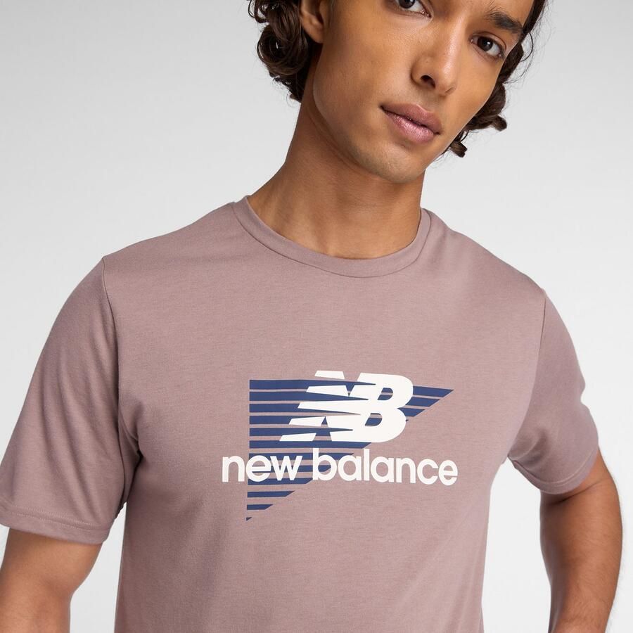 New Balance Trainingsshirt Heathertech Graphic T-Shirt 1 EARTHHADOW - Foto 2
