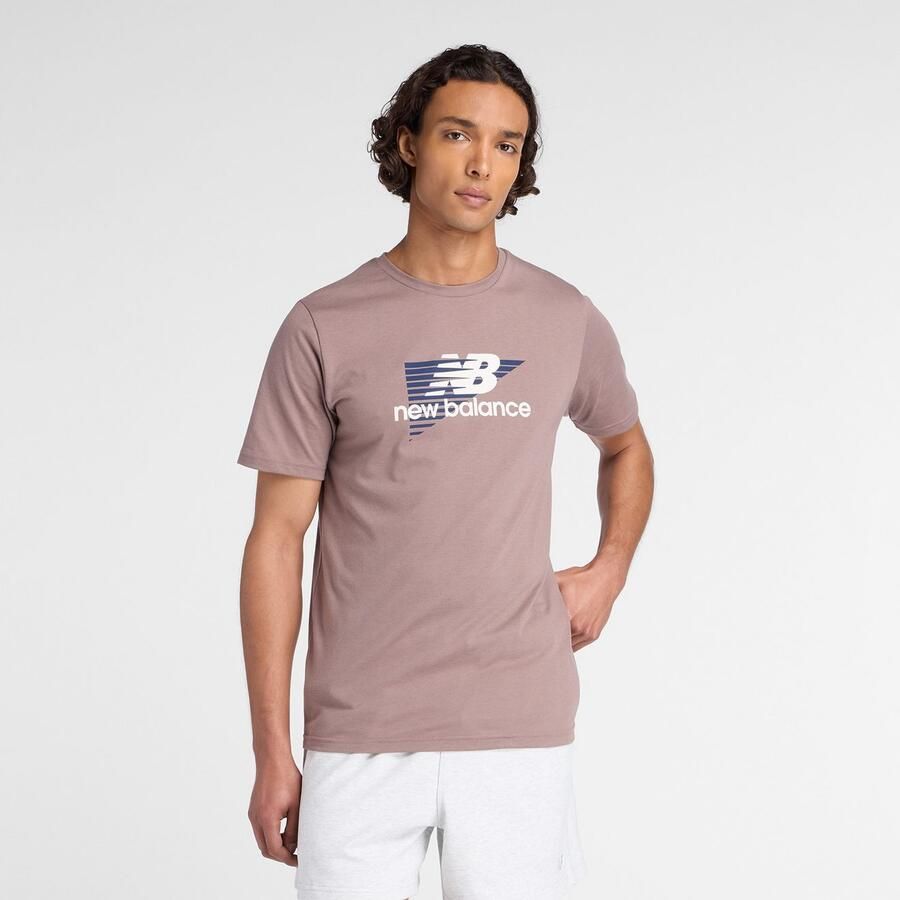 New Balance Trainingsshirt Heathertech Graphic T-Shirt 1 EARTHHADOW - Foto 5
