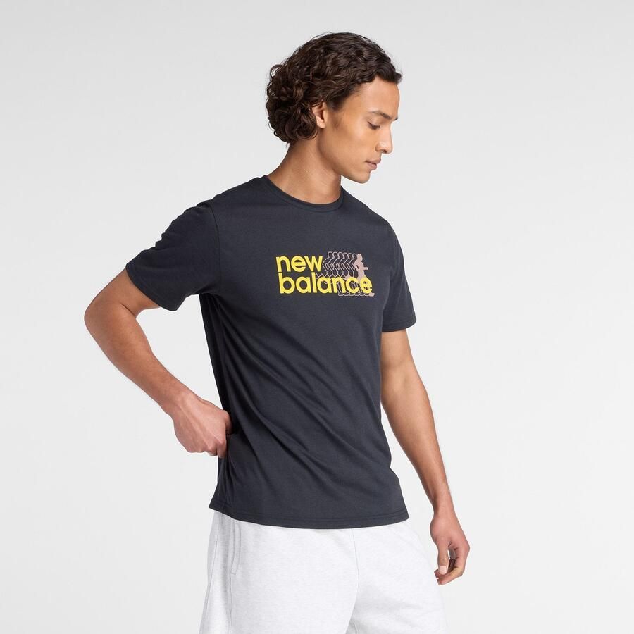 New Balance Trainingsshirt Heathertech Graphic T-Shirt 2 BLACK - Foto 8