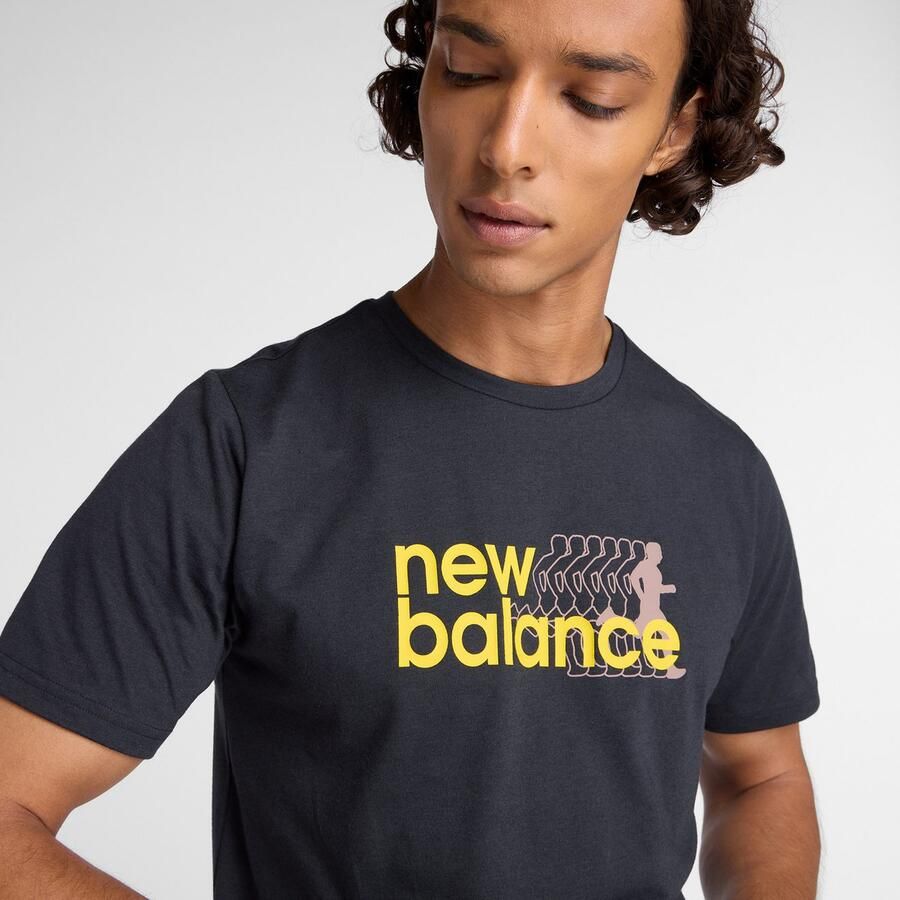 New Balance Trainingsshirt Heathertech Graphic T-Shirt 2 BLACK - Foto 3