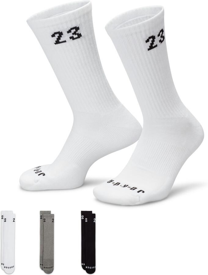 Jordan Everyday Max Crew (3 Pack) Lang Kleding black black black maat: 42-46 beschikbare maaten:38-42-46 - Foto 3