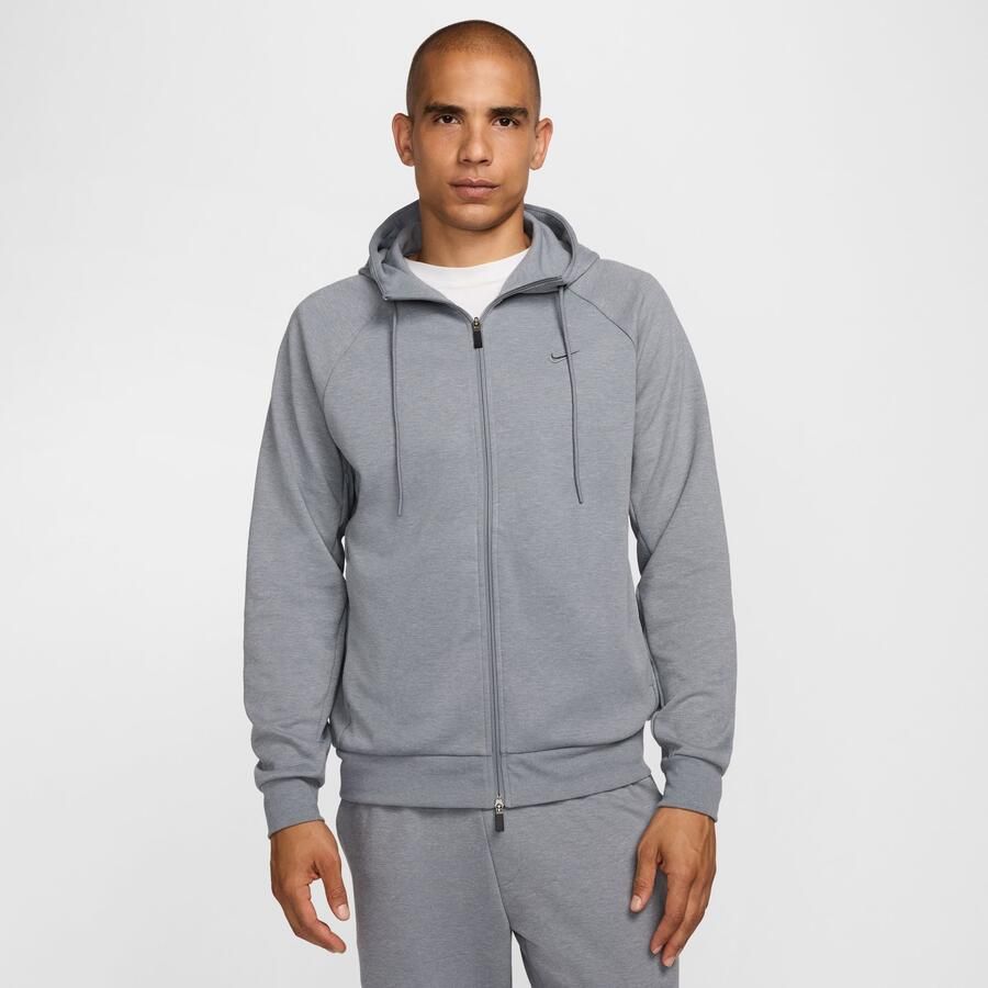 Nike Dri-FIT UV performancehoodie met rits over de hele lengte voor heren Primary Fleece Cool Grey- Heren Cool Grey - Foto 12