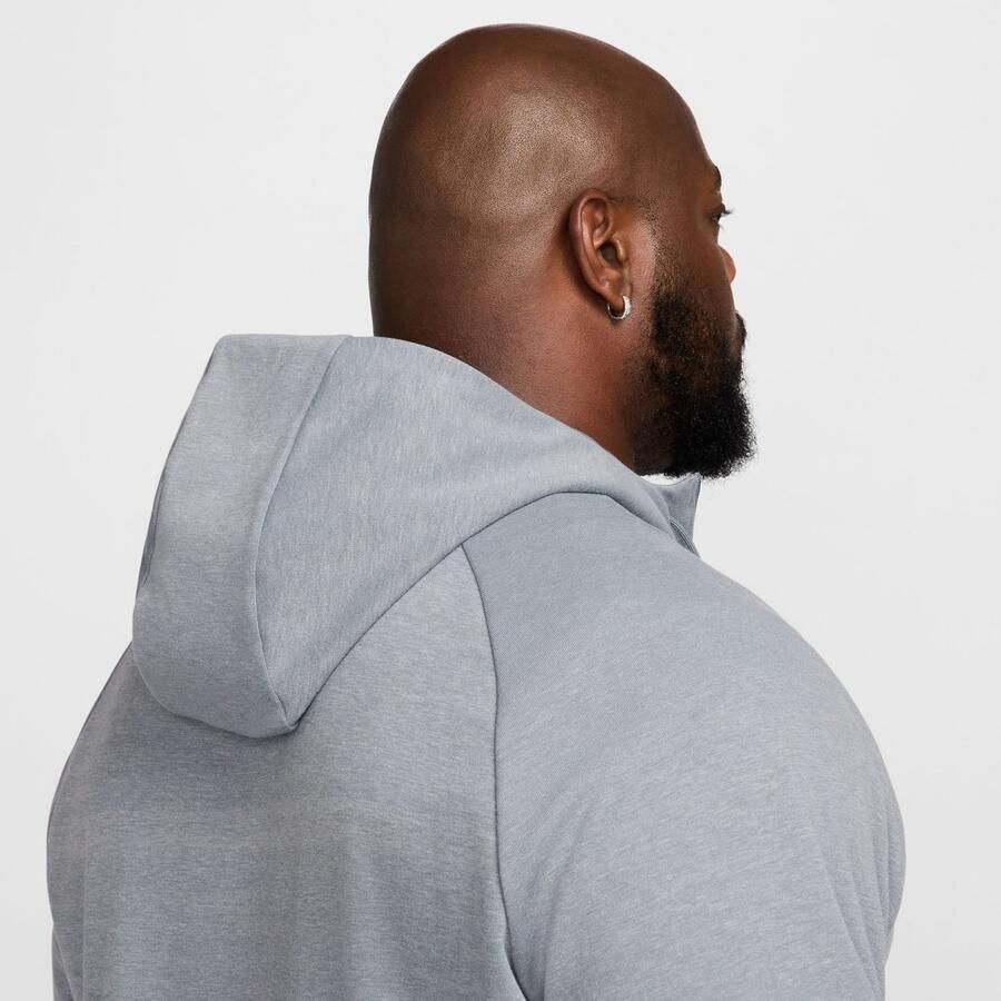 Nike Dri-FIT UV performancehoodie met rits over de hele lengte voor heren Primary Fleece Cool Grey- Heren Cool Grey - Foto 5