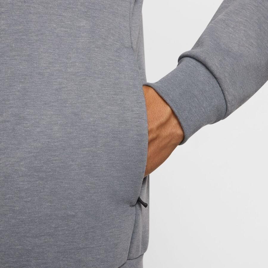 Nike Dri-FIT UV performancehoodie met rits over de hele lengte voor heren Primary Fleece Cool Grey- Heren Cool Grey - Foto 6