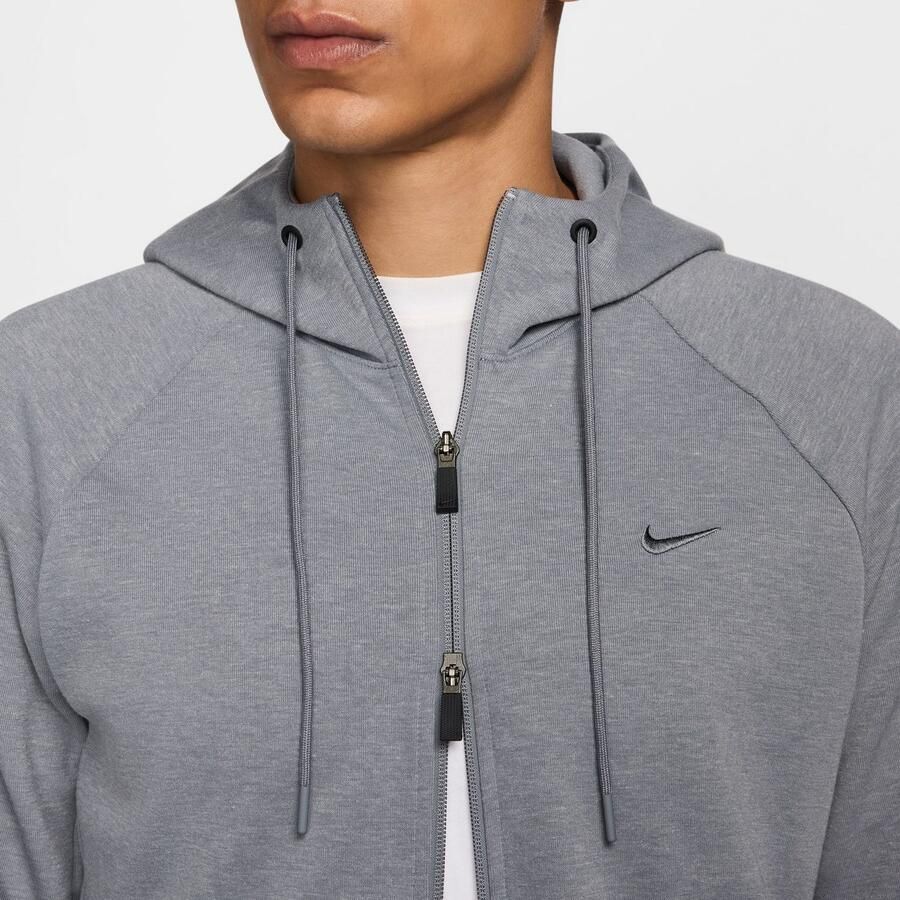Nike Dri-FIT UV performancehoodie met rits over de hele lengte voor heren Primary Fleece Cool Grey- Heren Cool Grey - Foto 8