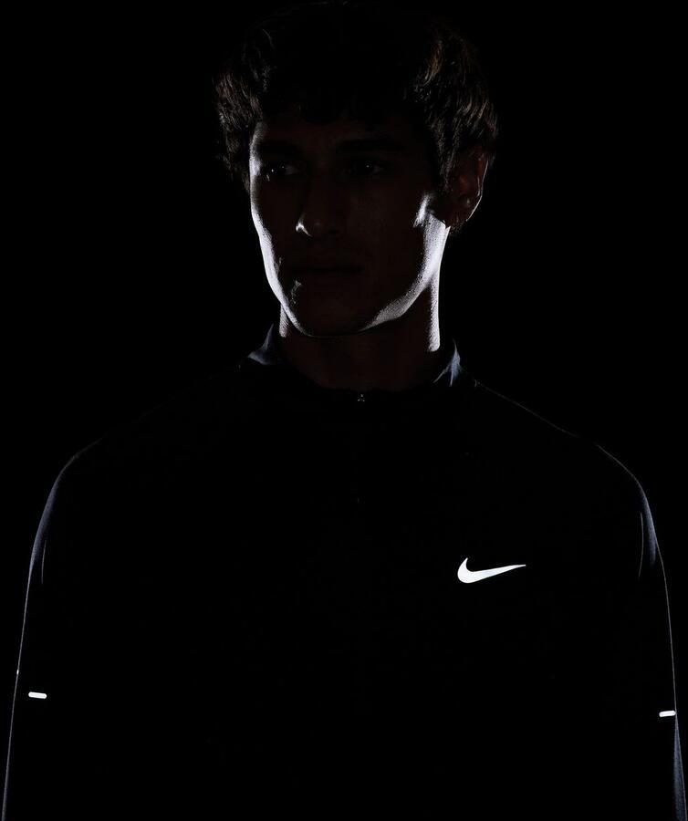 Nike Dri-FIT hardlooptop met korte rits voor heren Stride Black- Heren Black