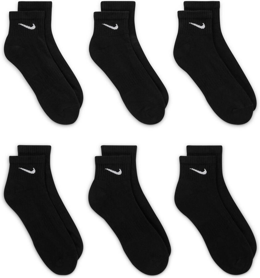 Nike Everyday Cushioned Trainingsenkelsokken (6 paar) Zwart - Foto 4