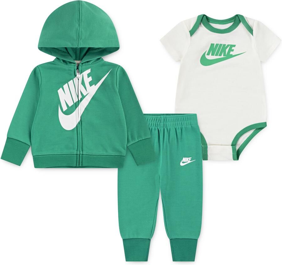 Nike 3 PIECE Sustainable Full-Zip Set Unisex Baby Rompers & Sets groen Maat 0-3 M Kleding - Foto 4