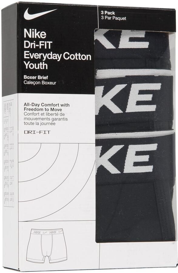 Nike 3 PACK Boys Hip Briefs Men Onderbroeken zwart Maat 11Y-13Y Kleding - Foto 4