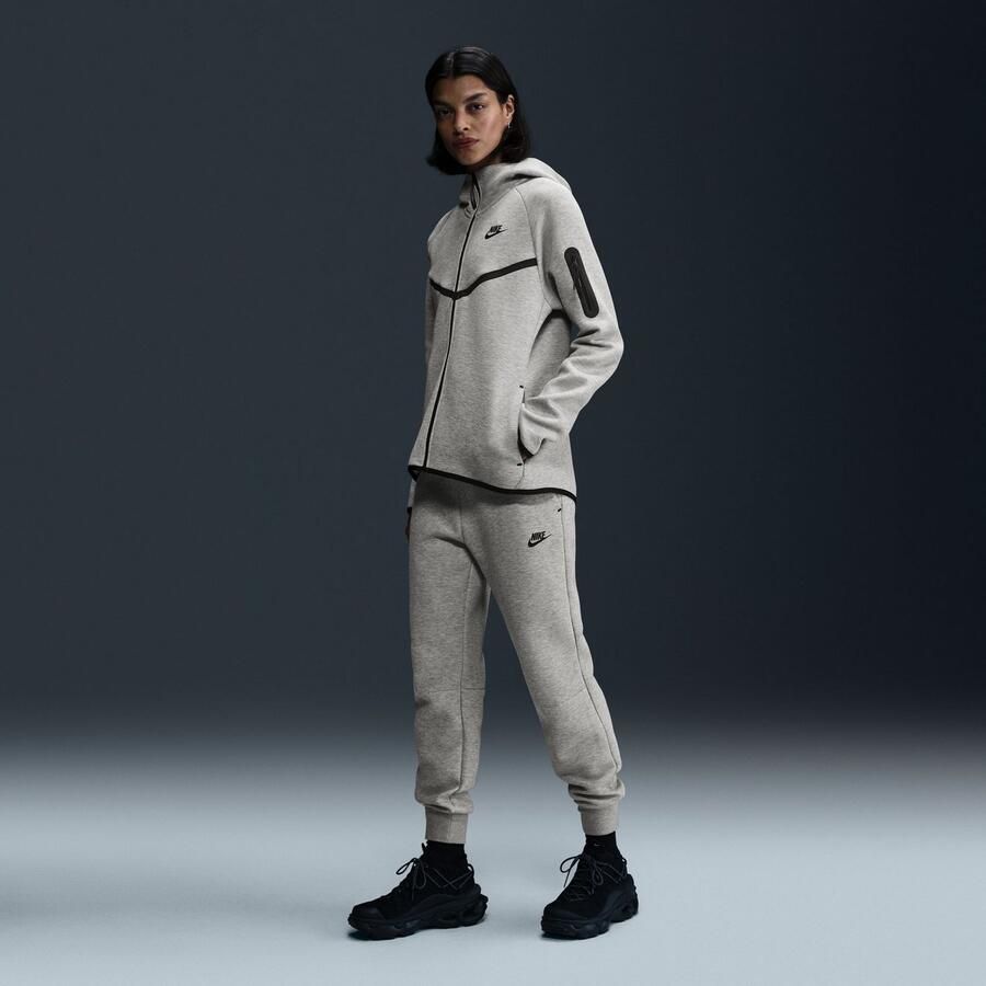 Nike Joggingbroek met halfhoge taille voor dames Sportswear Tech Fleece Grijs- Dames Grijs - Foto 2