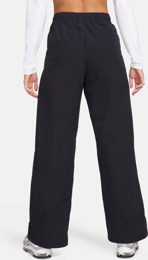 Nike Damesbroek met halfhoge taille en open zoom Sportswear Everything Wovens Black White- Dames Black White