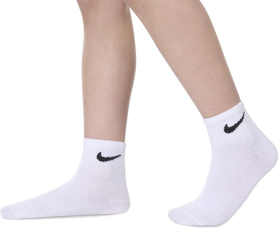 Nike Basic Pack Quarter (6 Pack) Middellang Kleding white dark grey heather black maat: 4y-5y beschikbare maaten:4y-5y - Foto 7