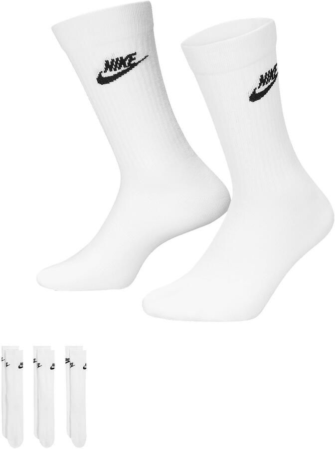 Nike Sportswear Everyday Essential Crew Socks (3 Pairs) Lang Kleding white black maat: 39-42 beschikbare maaten:39-42 43-46-48 - Foto 5