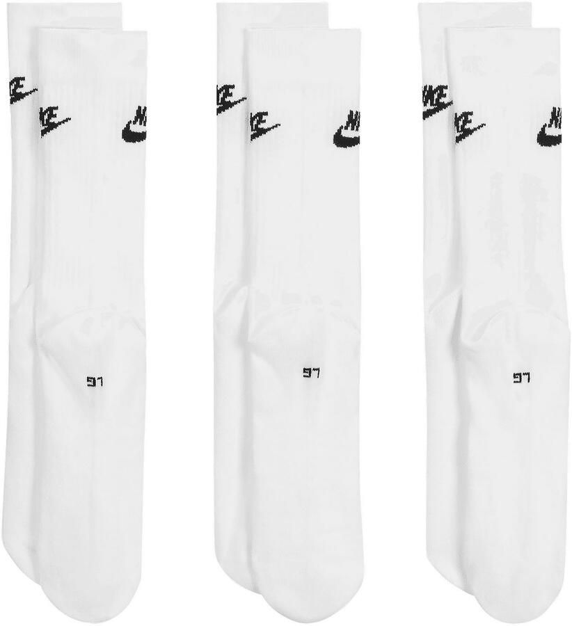 Nike Sportswear Everyday Essential Crew Socks (3 Pairs) Lang Kleding white black maat: 39-42 beschikbare maaten:39-42 43-46-48 - Foto 3