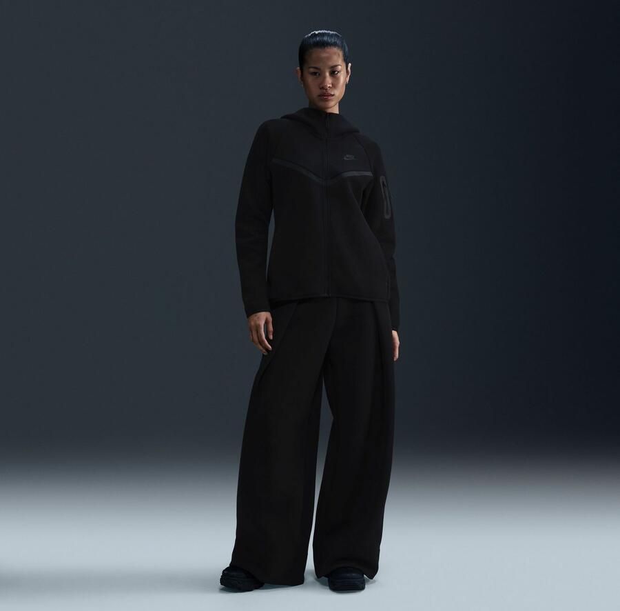 Nike Hoodie met rits voor dames Sportswear Tech Fleece Windrunner Zwart- Dames Zwart - Foto 4