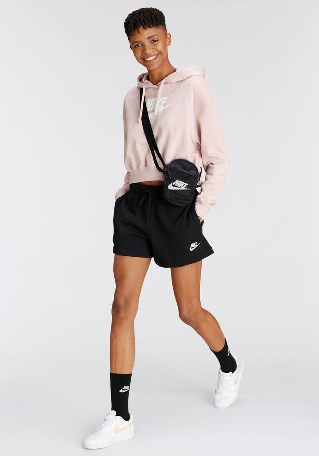 NIKE Sportswear Club Fleece Mid-rise Shorts Sportshorts Kleding black white maat: S beschikbare maaten:S M L - Foto 7