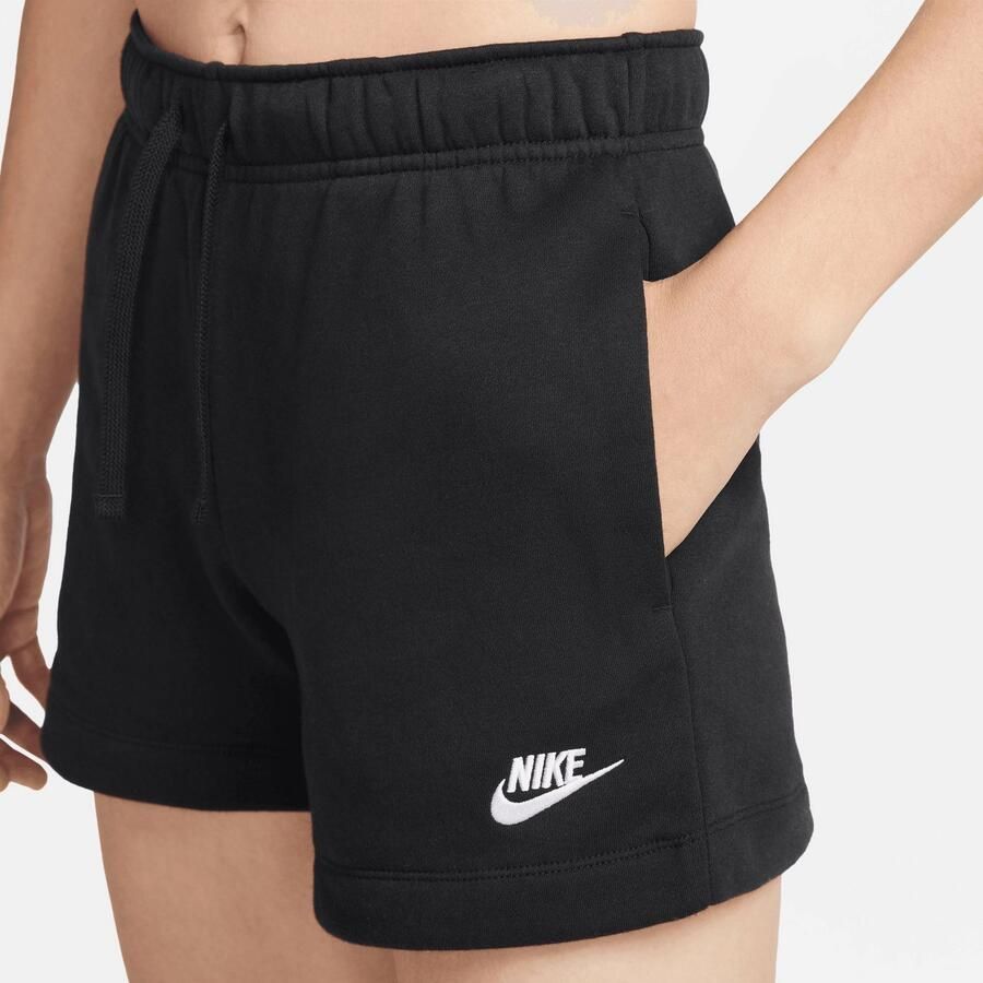 NIKE Sportswear Club Fleece Mid-rise Shorts Sportshorts Kleding black white maat: S beschikbare maaten:S M L