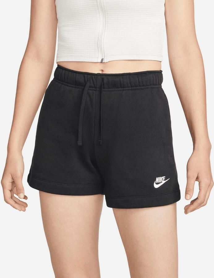 NIKE Sportswear Club Fleece Mid-rise Shorts Sportshorts Kleding black white maat: S beschikbare maaten:S M L - Foto 4