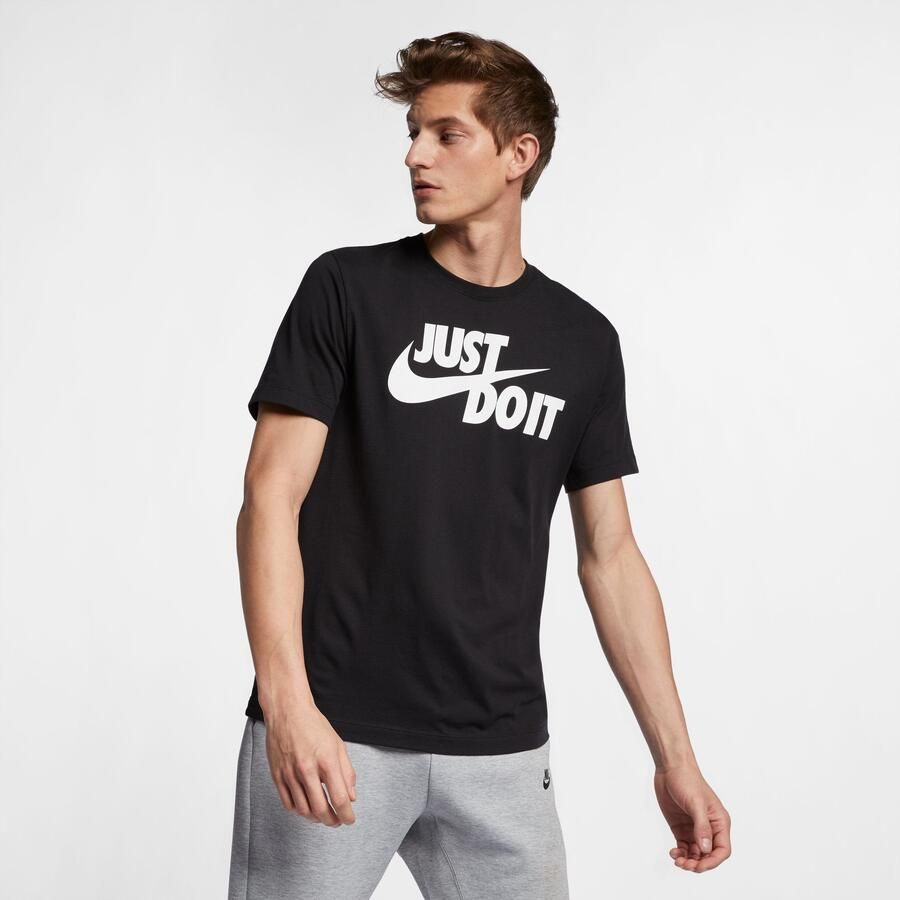 Nike Tee Just Do It Swoosh T-shirts Kleding black white maat: S beschikbare maaten:S M L - Foto 4