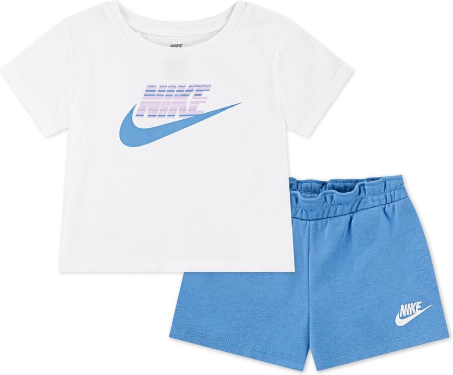 Nike NKG Jersey French Terry Short Set Unisex Baby Rompers & Sets blauw 104 Kleding - Foto 5