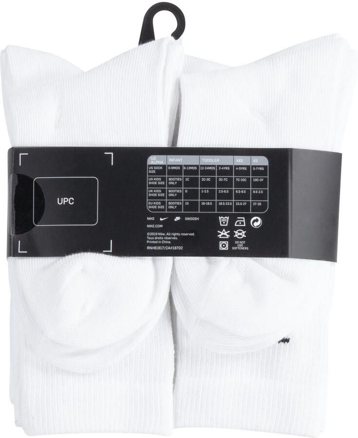 Nike Basic Pack Crew (6 Pack) Lang Kleding white maat: 5y-7y beschikbare maaten:4y-5y-7y - Foto 7