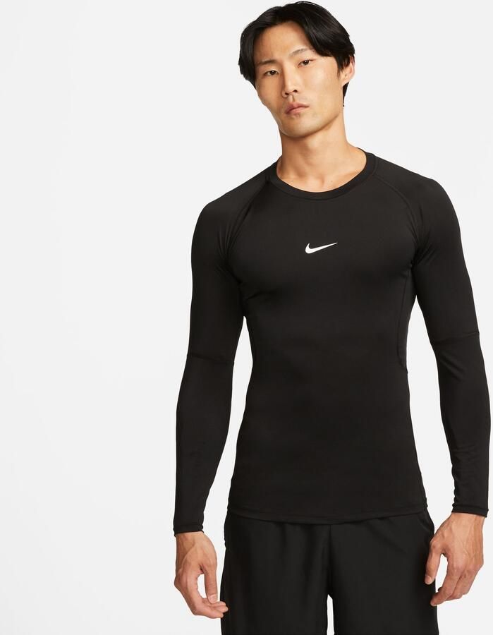 Nike Dri-FIT strakke fitnesstop met lange mouwen voor heren Pro Black- Heren Black - Foto 6