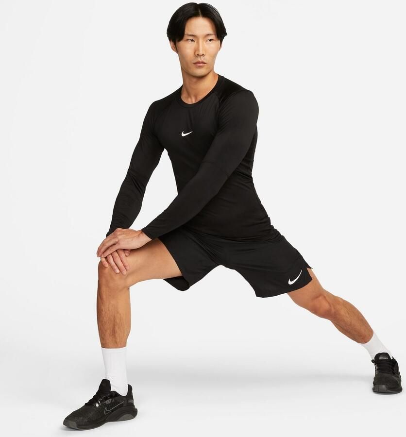 Nike Dri-FIT strakke fitnesstop met lange mouwen voor heren Pro Black- Heren Black - Foto 3