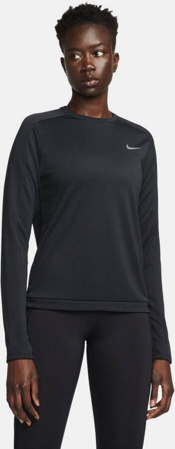 Nike Hardlooptop met ronde hals voor dames Dri-FIT Black- Dames Black