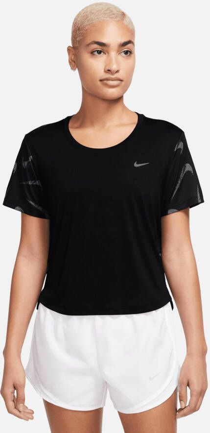 Nike Runningshirt SWOOSH DRI-FIT WOMEN'S PRINTED SHORT-SLEEVE CROP TOP