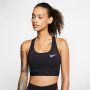 Nike dri-fit swoosh band non-padded medium-impact sportbh zwart dames - Thumbnail 1