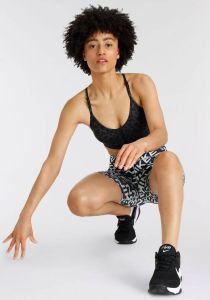 Nike Sport-bh Indy Women's Light-Support 1-Piece Pad V-Neck Leopard Print Bra