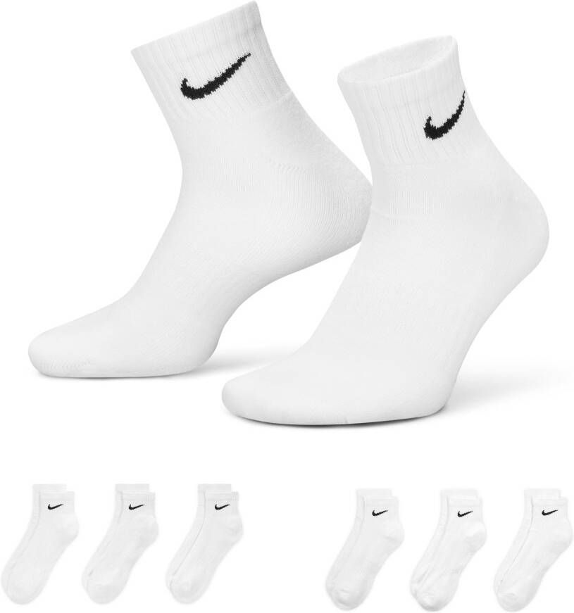 Nike Everyday Cushioned (6 Pack) Middellang Kleding white black maat: 46-50 beschikbare maaten:34-38-42-46-50 35-38